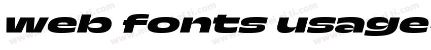 web fonts usage字体转换